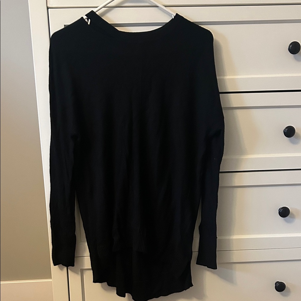 Black Women's Sweater with cut out (size Small)